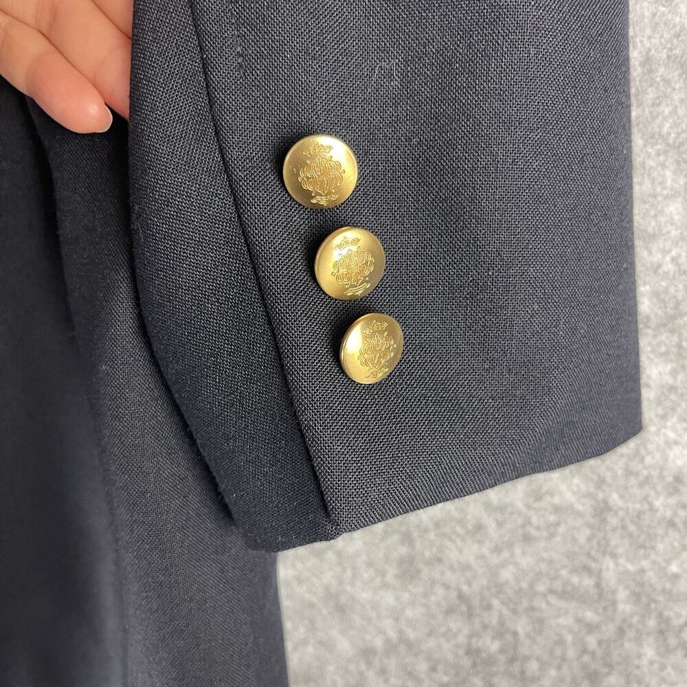 Vintage Bill Blass Blazer Sport Coat Men 40R Black Gold Button Classic Career - Picture 16 of 16